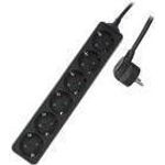 ACT AC2460 Verlängerungskabel 3 m 6 AC-Ausgänge Indoor Schwarz (AC2460)