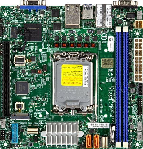 Supermicro X13SCL-IF Server Mainboard Mini-ITX, Sockel LGA 1700, DDR5, Bulk