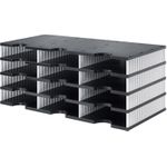 styrodoc trio Dateiablagebox Polystyrol Schwarz - Weiß (268-0304.09)