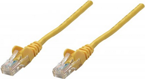 Intellinet Network Patch Cable, Cat6, 0,25m, Yellow, CCA, U/UTP, PVC, RJ45, Gold Plated Contacts, Snagless, Booted, Lifetime Warranty, Polybag (730808)