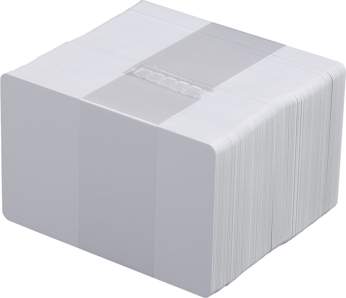 C4001 EVOLIS, PVC BLANK WHITE CARDS, 30 MIL, 5 PACKS OF 100 CARDS