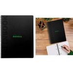 RHODIA Collegeblock GREENBOOK, DIN A5+, liniert, schwarz Umschlag aus festem, recycelbarem Recyclingkarton 715 g/qm, - 1 Stück (119925C)