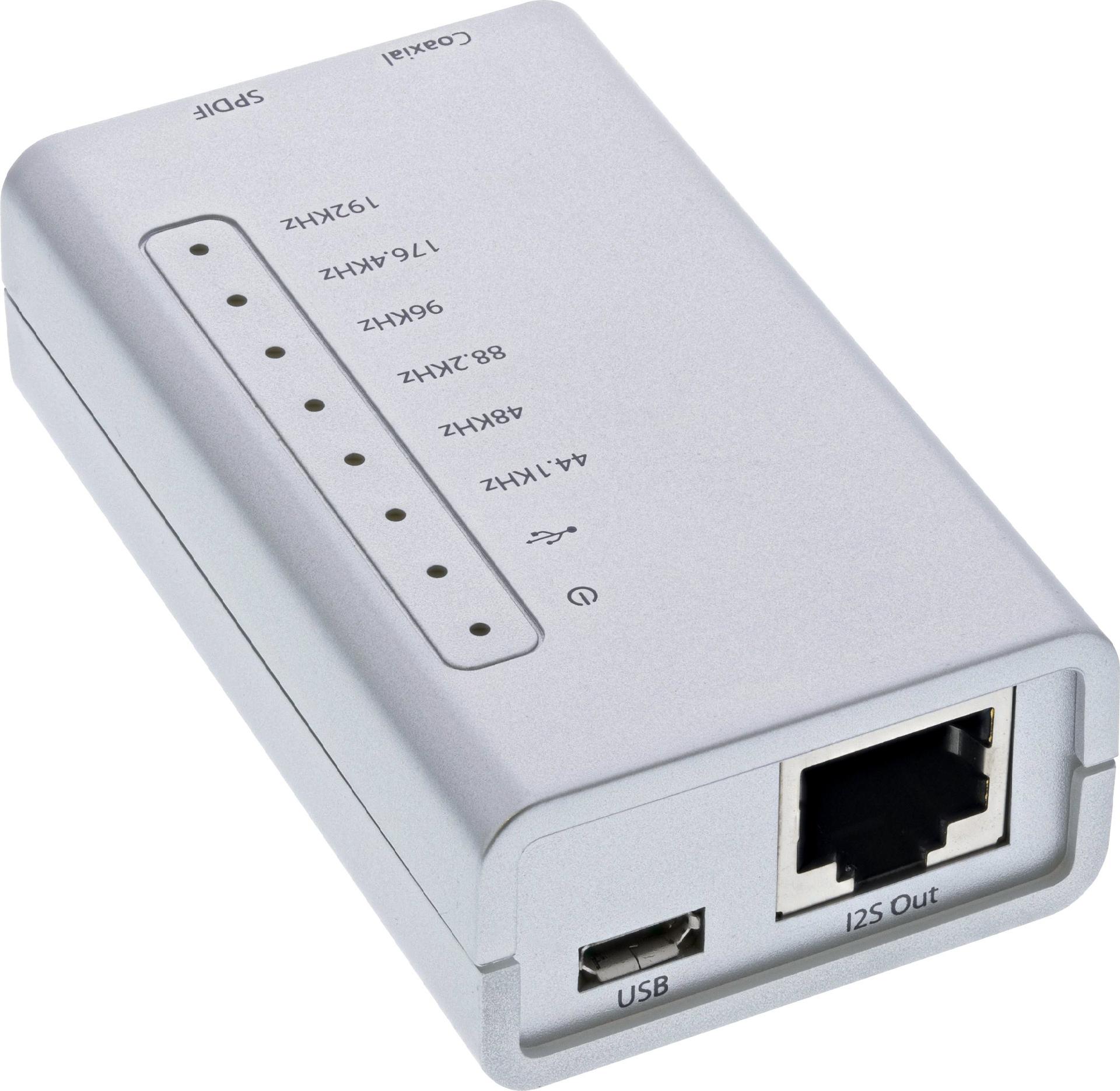 InLine USB HD Audio Adapter - Externe Soundkarte 24-Bit 192 kHz Stereo USB 2.0 CM6631A Weiß