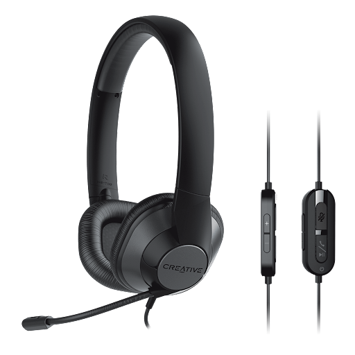 Creative ChatMax HS-720 V2 On-Ear Headset USB kabelgebunden Schwarz