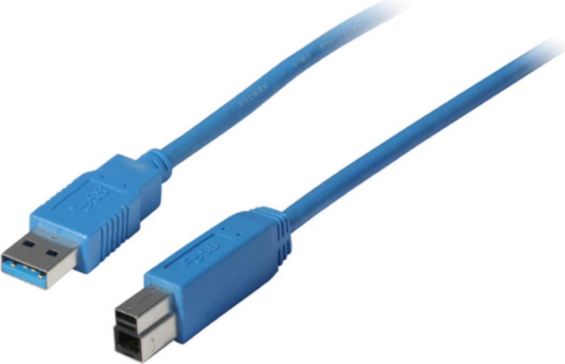 S-CONN S/CONN maximum connectivity USB Kabel, Typ A Stecker auf Typ B Stecker, USB 3.0, blau, 0,5m (
