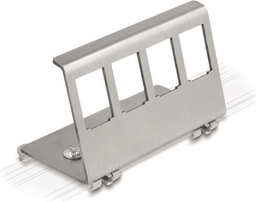 VALUE Hutschienen-Adapter unbestückt, für 4 Keystones (21.99.3011)
