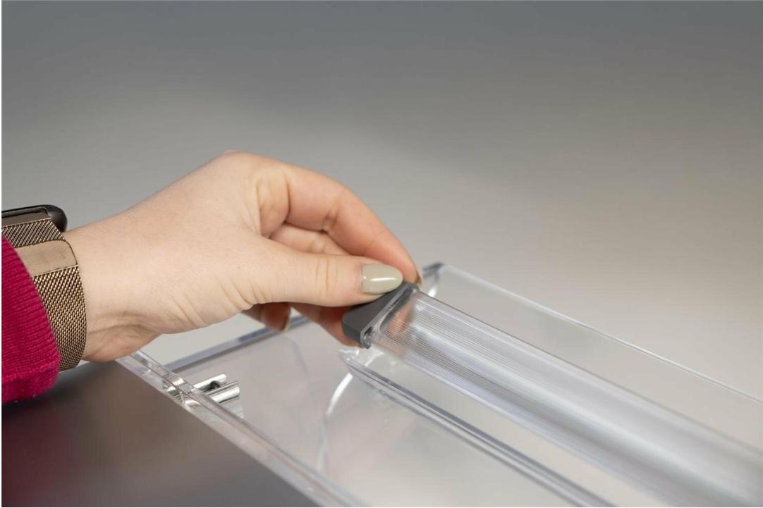 BakkerElkhuizen FlexDesk 640 Dokumentenhalter 51,5 cm x 38 cm Hellgrau, Transparent