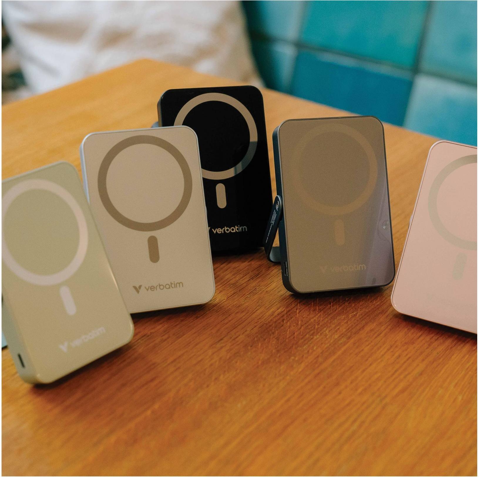 32259 VERBATIM Charge'n'Go Stand Mag Powerbank Akku 10.000 mA kabellos gruen (32259)