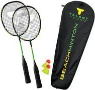 TALBOT torro Beachminton Set, Farbe: schwarz-neongrün Inhalt: 2 Beachminton Schläger, Länge: 125 mm, 2 kleine - 1 Stück (449419)