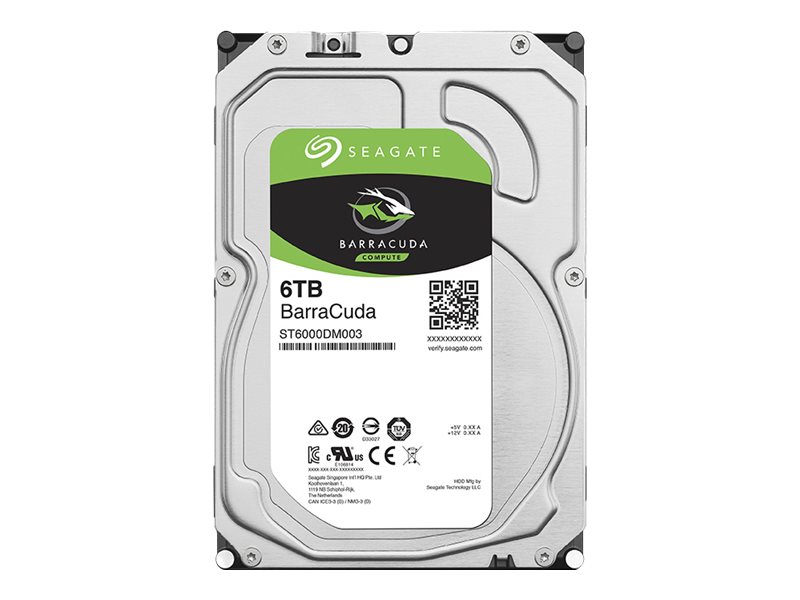 Seagate Barracuda ST6000DM003 Interne Festplatte 6 TB 3,5" SATA 6Gb/s 256 MB Cache