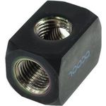 Alphacool HF Anschlussterminal TEE T-Stück Rund G1/4 - Deep Black (17030)
