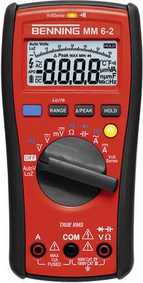 Benning MM 6-2 + SDT 1 Hand-Multimeter digital CAT III 1000 V, CAT IV 600 V Anzeige (Counts): 6000 (044087)