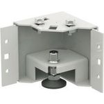 EFB-Elektronik 4 Sockelecken für PRO, nivellierbar, H=100 mm, RAL7035 Hersteller: EFB Elektronik (PRO-SOE100N.GR)