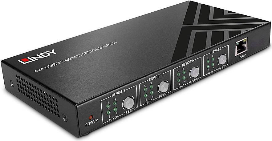 Lindy 4x4 USB 3.2 Gen 1 Matrix Switch over IP (43406)