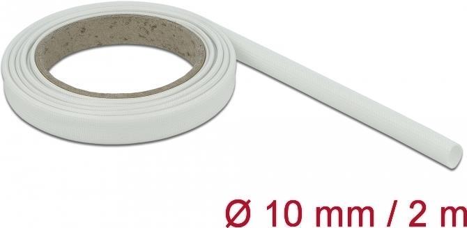 Delock Schutzschlauch Glasfasergeflecht 2 m x 10 mm weiß (18934)