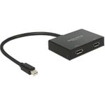 Delock DisplayPort 1.2 Splitter 1 x mini DisplayPort in > 2 x DisplayPort out 4K (87695)
