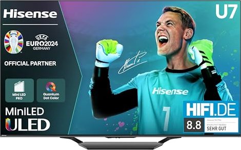 Hisense 55U7NQ 139cm 55" 4K Mini LED ULED Smart TV Fernseher (20013117)