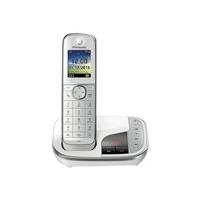 Panasonic KX TGJ320GW Schnurlostelefon Anrufbeantworter mit Rufnummernanzeige DECT weiß  - Onlineshop JACOB Elektronik