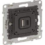 Legrand SEANO Einsatz 2f 765027 USB-Ladesteckdose Typ A+C m.Ladestrom 3 5 (765027)