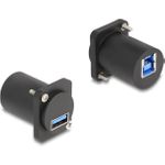 Delock D-Typ Modul USB 5 Gbps Typ-A Buchse zu Typ-B Buchse mit Schrauben schwarz (88108)