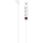 Hama Steckdosenleiste, 3-fach, USB-A 17W, Schalter, 1,4 m, Weiß (00223181)