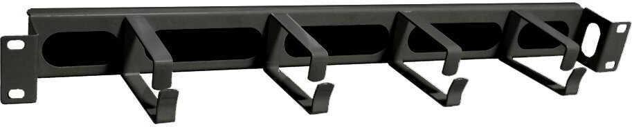 IT-BUDGET 19"-Kabeldurchführungsplatte mit Bürste und 4 Kabelbügel aus Metall nach hinten versetzt (90ITBKDFPMBV1HES)