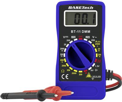 Basetech BT-11 Hand-Multimeter digital CAT III 250 V Anzeige (Counts): 2000 (BT-11)