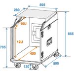 ROADINGER Spezial-Kombi-Case LS5 Laptop-Rack, 12HE (3011000L)