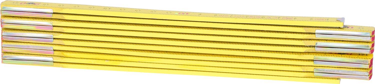KS TOOLS Holz-Gliedermaßstab, gelb, 2m (300.0060)