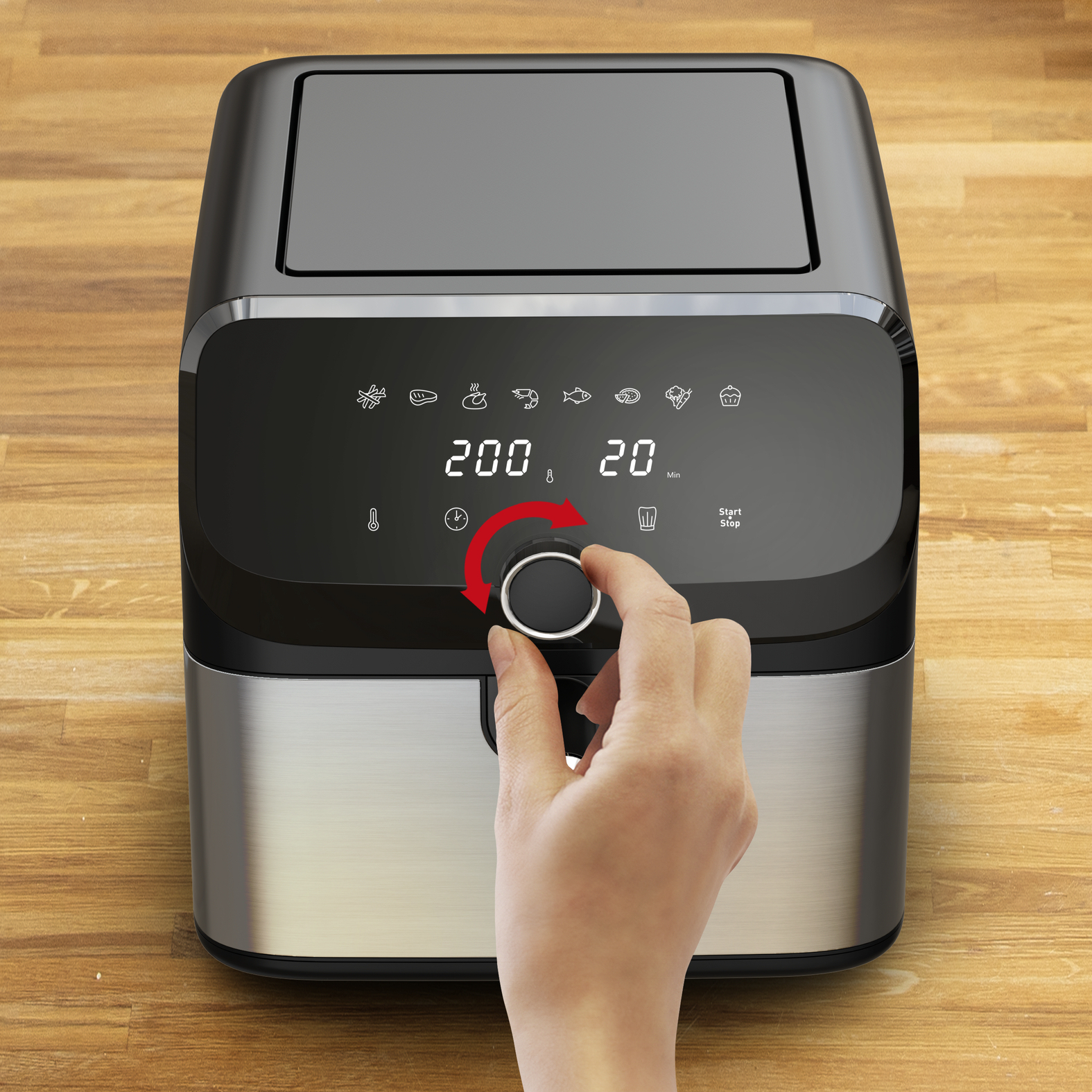 TEFAL Easy Fry Mega EY855D10 Heißluftfritteuse 7,5 l 2020 W Schwarz