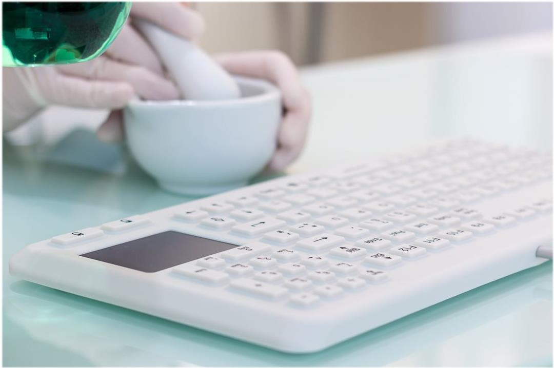 GETT InduKey InduProof Advanced TOUCH Tastatur mit Touchpad CH Grau
