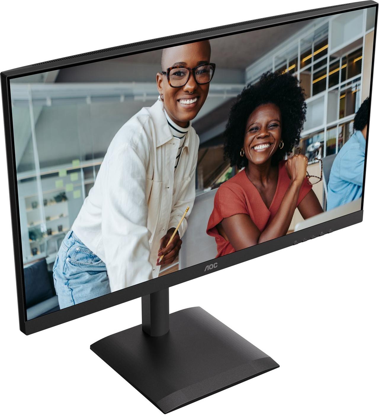 AOC E4 Series LED-Monitor 68,6 cm (27") - 3840 x 2160 4K UHD 2160p @ 60 Hz - IPS 400 cd/m² - 1200:1 - 4 ms - 2xHDMI DisplayPort USB-C Lautsprecher Schwarz (U27E4CV)
