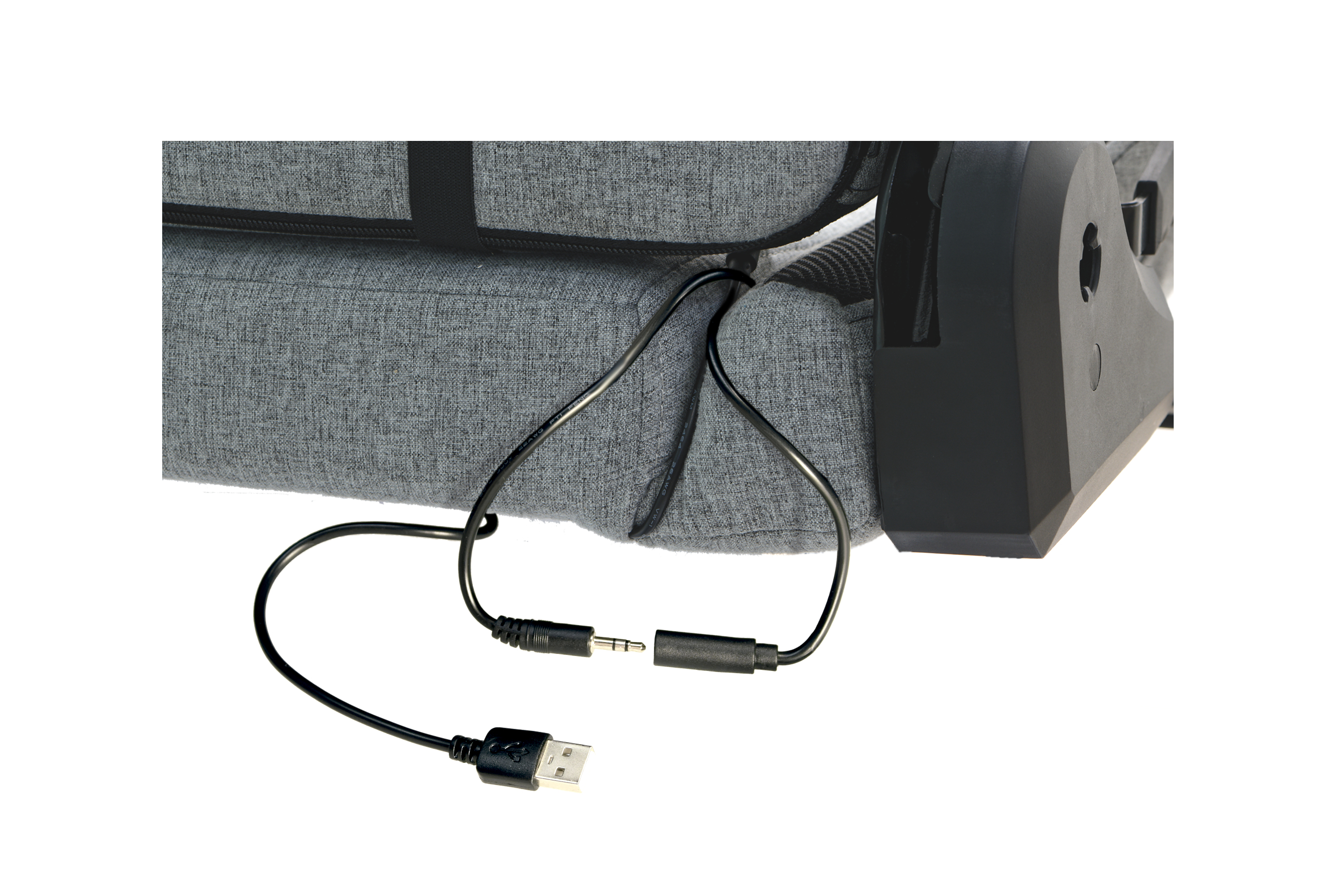 NACON CH-675 RGB Gaming-Sessel mit Kopfstütze, bis 120 kg, Grau/Schwarz