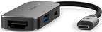 Nedis USB Multi-Port-Adapter USB 3.2 Gen 1 - USB-C™ Stecker, HDMI™ Ausgang, USB-A Buchse, USB-C™ Buchse (CCGB64230GY01)