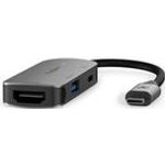 Nedis USB Multi-Port-Adapter USB 3.2 Gen 1 - USB-C™ Stecker, HDMI™ Ausgang, USB-A Buchse, USB-C™ Buchse (CCGB64230GY01)