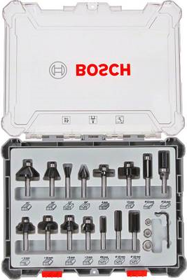 Bosch - Fräskopf - für Holz, Weichholz, Hartholz - 15 Stücke