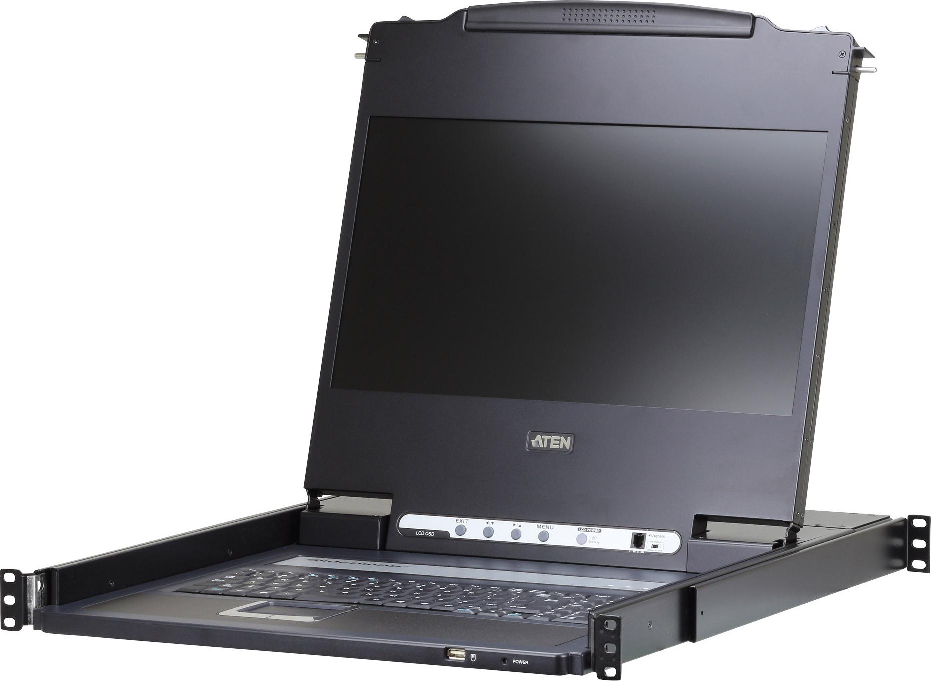 ATEN CL6700MW KVM-Konsole 17,3" Full HD HDMI DVI VGA Deutsches Layout Schwarz