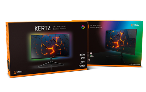 Krom Kertz 23,8" Gaming Monitor Full HD 200 Hz VA Schwarz