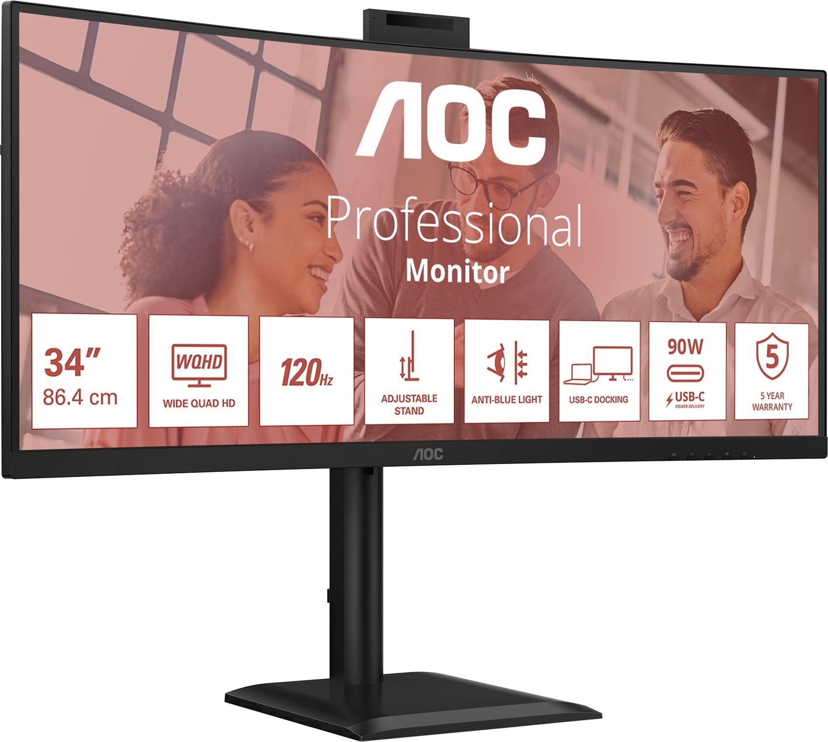 AOC CU34E4CW LED-Monitor 86.4 cm (34") gebogen - USB (CU34E4CW)