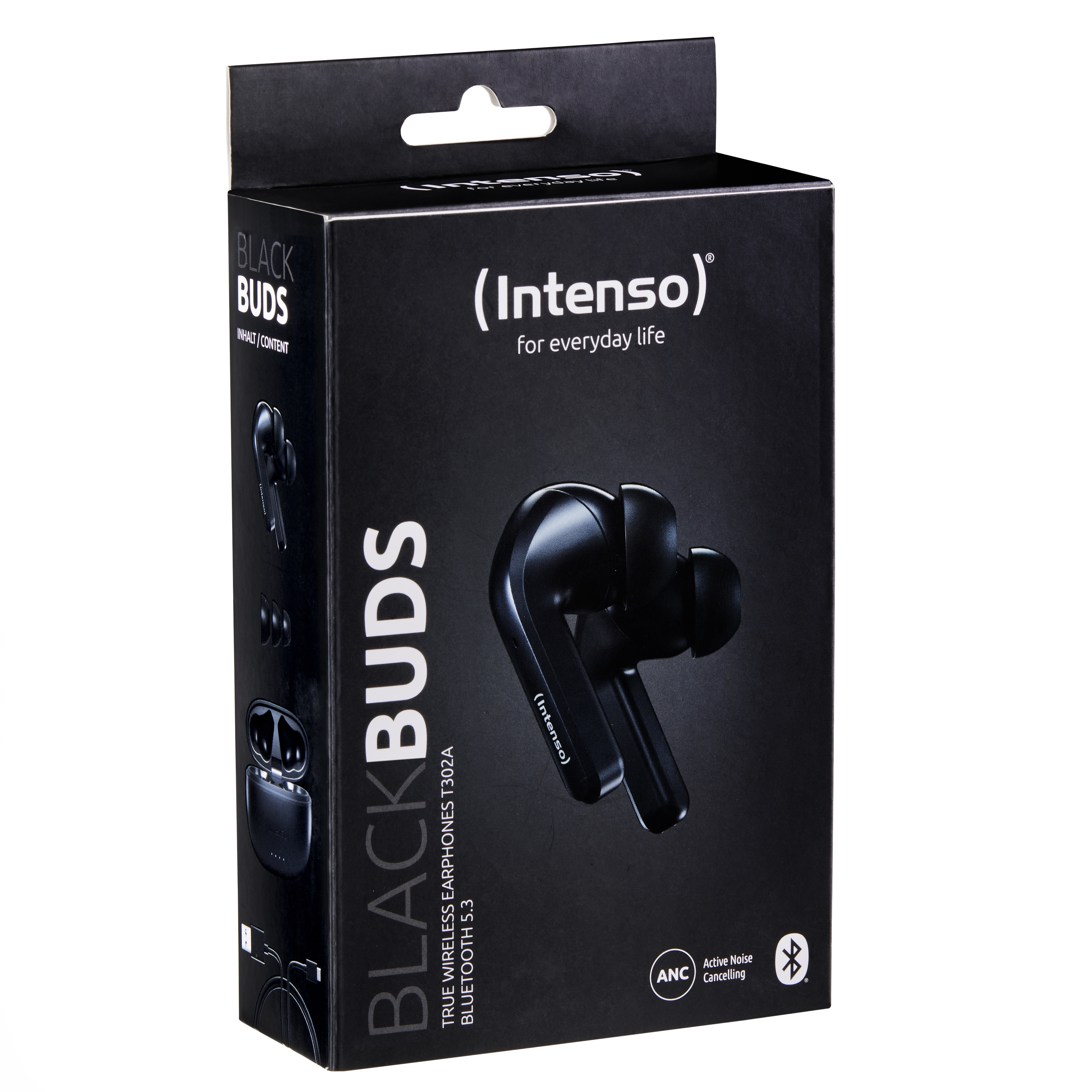 Intenso Black Buds T300A True Wireless In-Ear Kopfhörer Bluetooth Schwarz