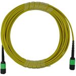 BlueOptics LWL Patchkabel, MTP-APC/MTP-APC, 5 Meter, Singlemode E9/125Âµm, G.657.A1, Typ B, Markenfaser, LSZH gelb, 12 Kerne, 3.0mm Tube, Keramik Ferrule, inkl. Messprotokoll, MTP Stecker jeweils ohne Pins (SFP6262BU5MMB)