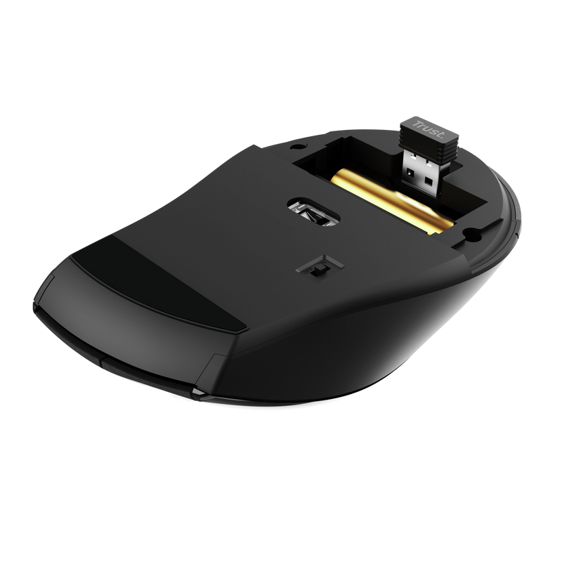 Trust Sura Ergonomische Maus kabellos 2.4 GHz Schwarz