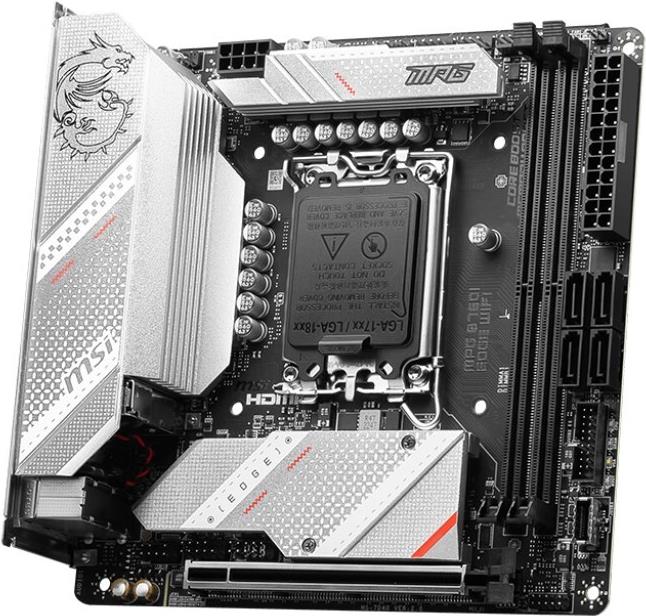 MSI MPG B760I EDGE WIFI Mini-ITX Mainboard LGA1700 DDR5 Schwarz/Silber