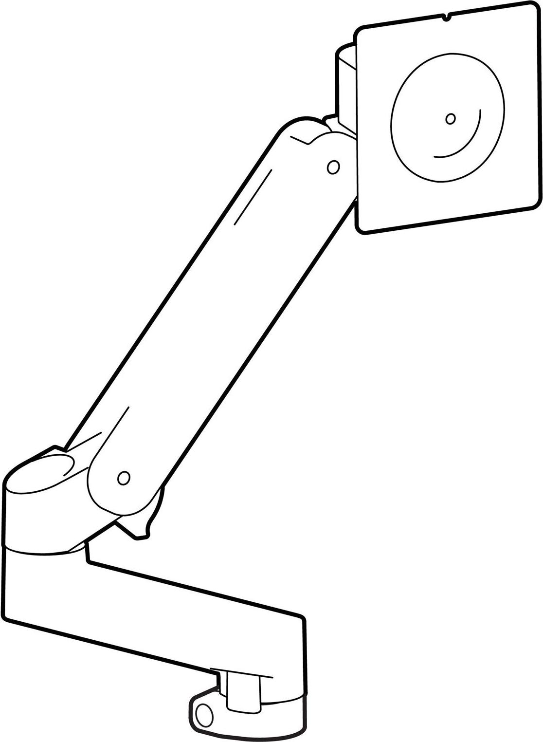 Ergotron LX Pro Befestigungskit (Monitorarm, Verlängerung, Monitor-Schwenkarm, Stangenring, Befestigungsmaterialien) (98-734-290)