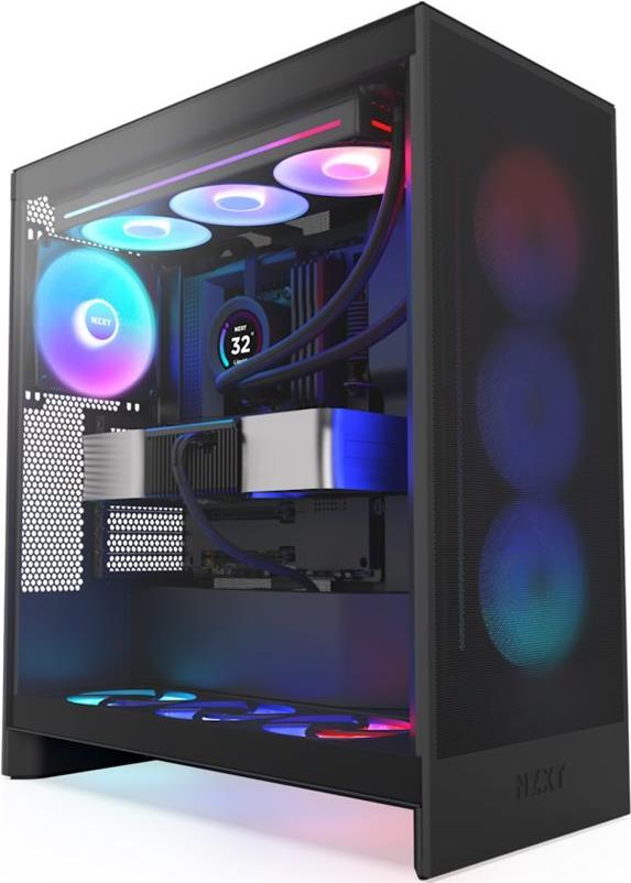 NZXT H7 FLOW 2024 RGB ALL Black Glasf. CM-H72FB-R1 retail (CM-H72FB-R1)