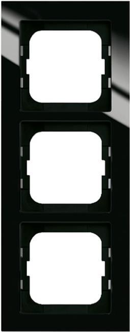 Busch-Jaeger 1723-281. Produktfarbe: Schwarz, Oberflächentyp: Glänzend, Design: Schraubenlos. Breite: 91 mm, Höhe: 233 mm, Dicke: 1,1 cm (2CKA001754A4411)