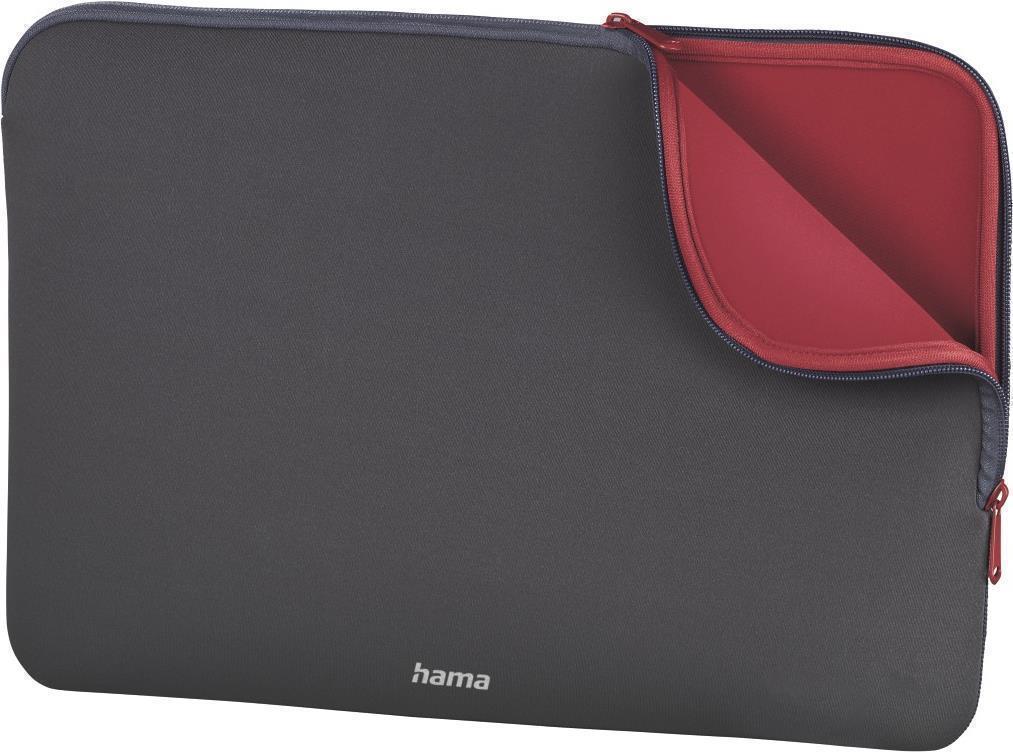 Hama Neoprene Notebooktasche 43,9 cm (17.3" ) Schutzhülle Grau - Rot (00216511)