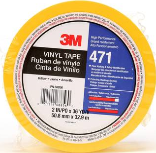 3M 471IW-G50-D PVC-Klebeband Gelb (L x B) 33 m x 50 mm 1 Rolle(n) (471IW-G50-D)