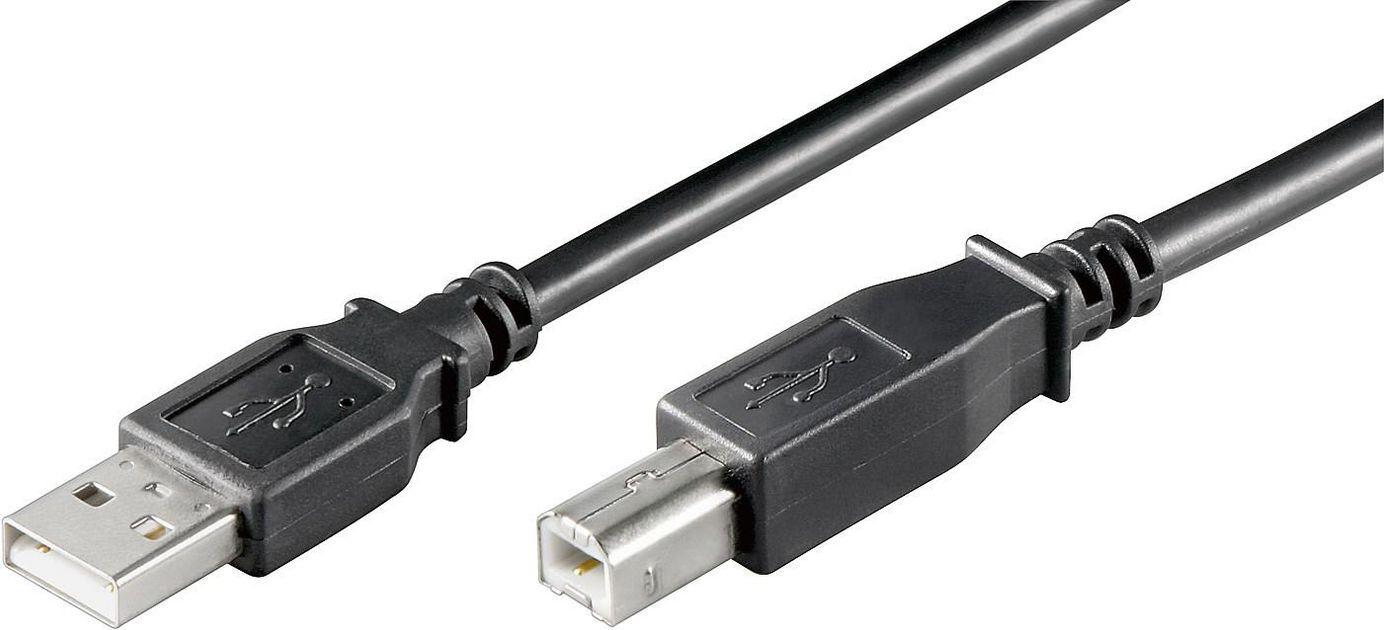 MicroConnect USB2.0 LSZH A-B 3m M-M, BLACK (USBAB3B-LSZH)