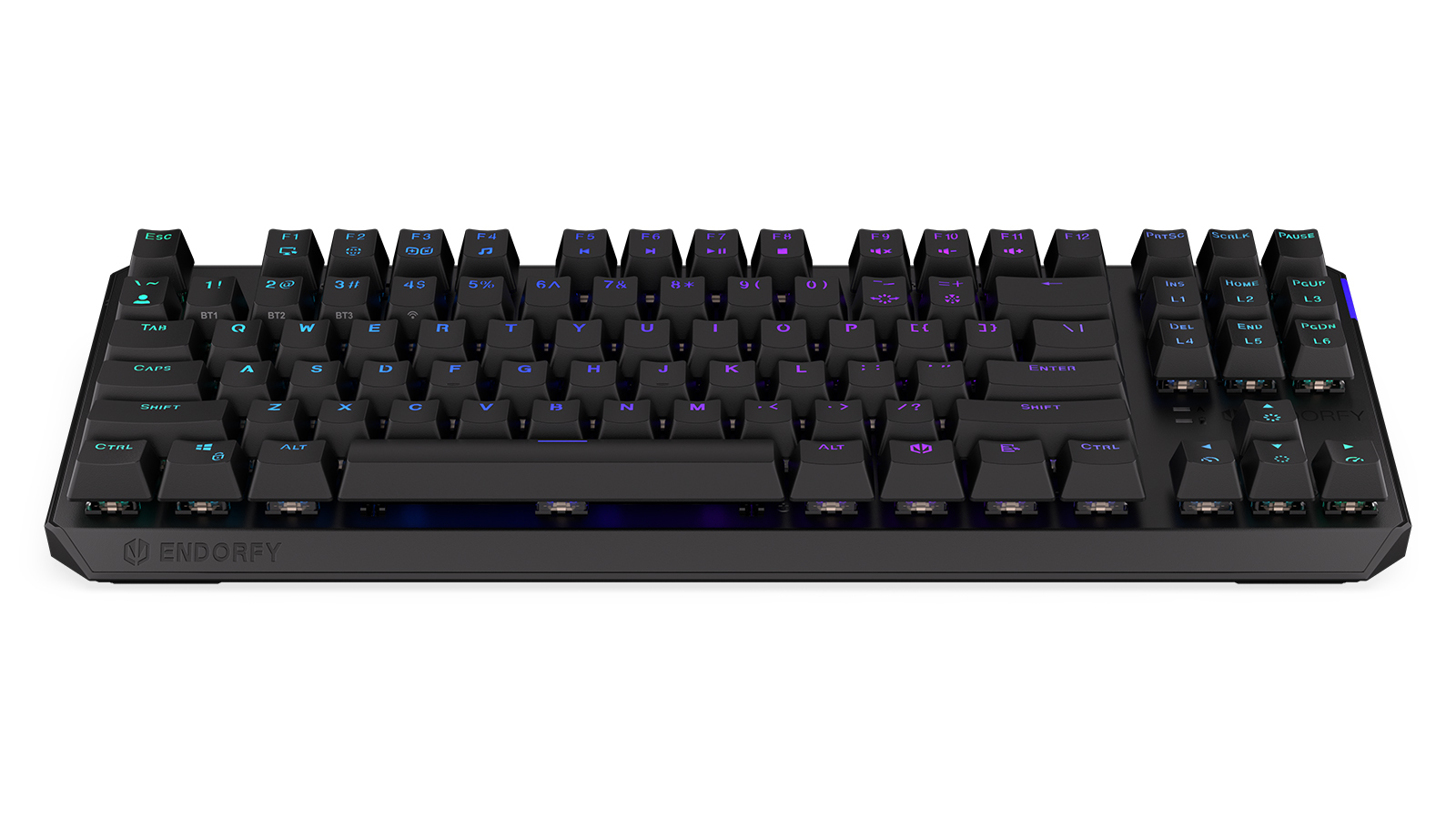 ENDORFY Thock TKL Wireless Red Mechanische Tastatur Kabellos Bluetooth USB RGB Schwarz